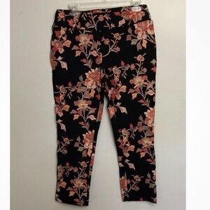 1-31 Soft Surroundings Pants Chinoiserie Foil Printed Metallic Petite medium